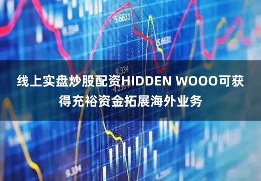 线上实盘炒股配资HIDDEN WOOO可获得充裕资金拓展海外业务